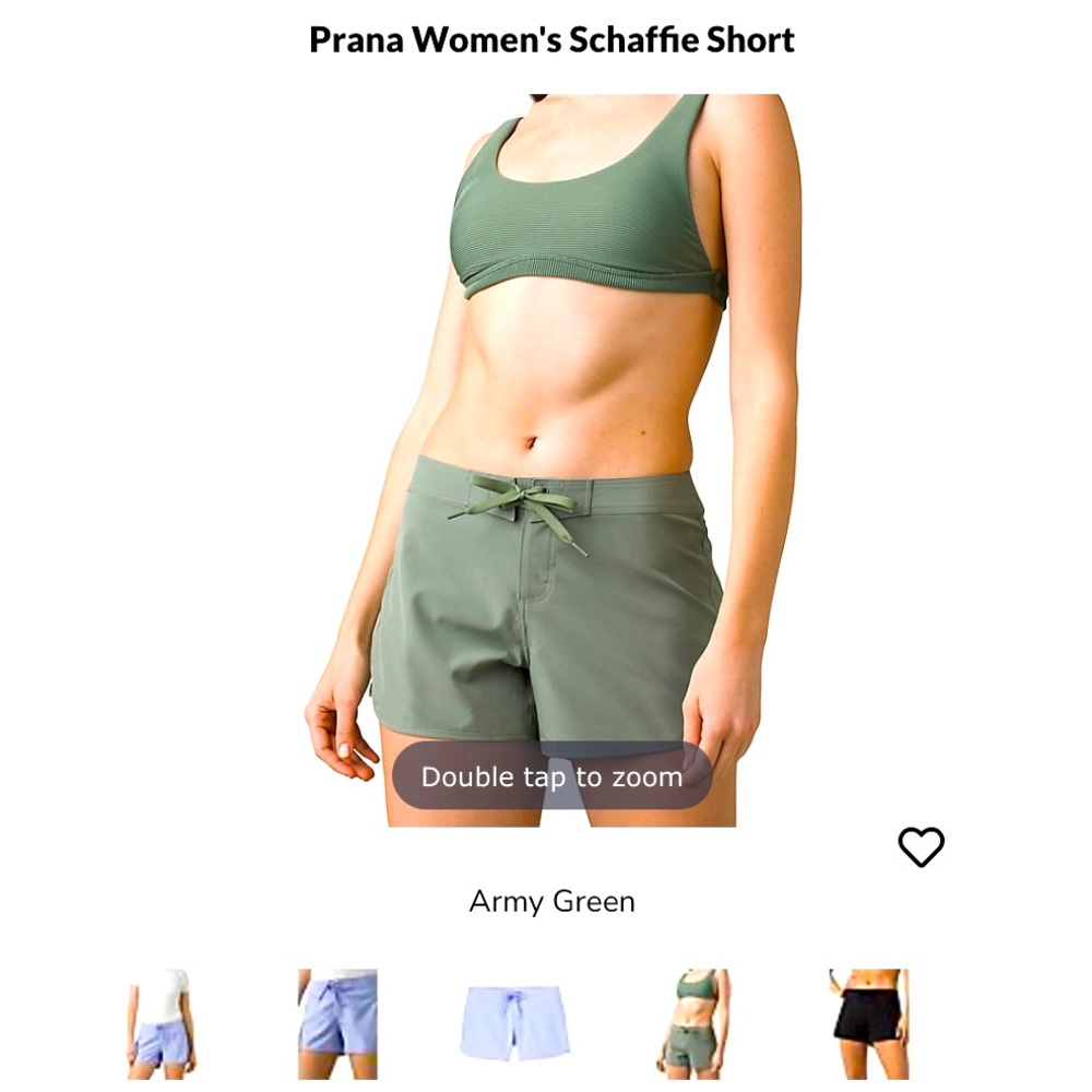 NWT Prana Schaffie Short Army Green Size Small
